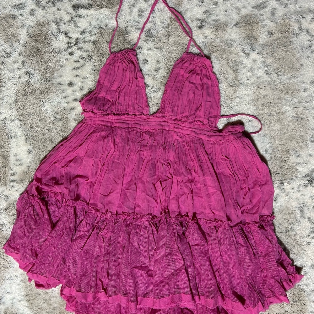 Free People 100 degree Halter Mini Dress